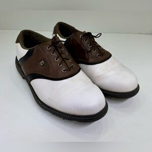 FootJoy White and Brown Athletic Golf Shoes